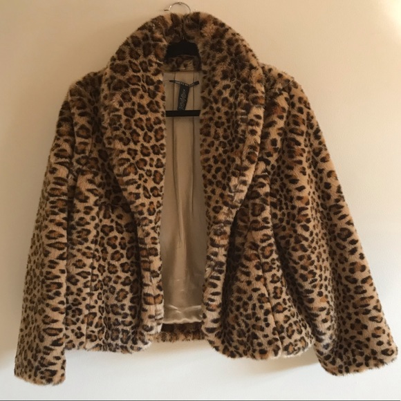 Lucky Brand Jackets & Blazers - Lucky Brand faux fur leopard jacket